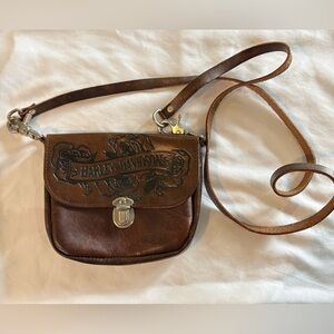 Harley-Davidson Brown Leather Crossbody Bag